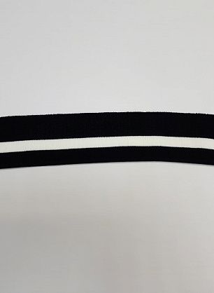 Подвяз черно-белый  5*69см - в интернет-магазине тканей Тессутидея арт. F-4367