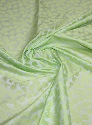 Тафта (н) салатовый орнамент - в интернет-магазине тканей Тессутидея арт. 03-2932