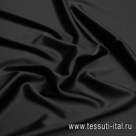 Шелк кади (о) черный - итальянские ткани Тессутидея арт. 10-3290