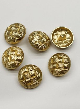 Пуговица металл золото на ножке d-18мм  - в интернет-магазине тканей Тессутидея арт. F-7027