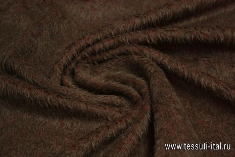 Пальтовая альпака (н) красно-коричневая - итальянские ткани Тессутидея арт. 09-1212