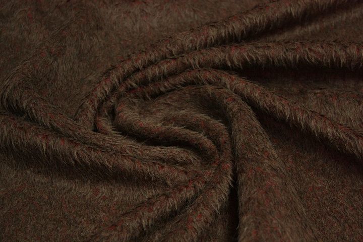 Пальтовая альпака (н) красно-коричневая - итальянские ткани Тессутидея арт. 09-1212