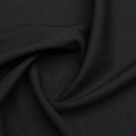 Костюмная двухслойная 650 г/м (о) черная - итальянские ткани Тессутидея арт. 05-4792