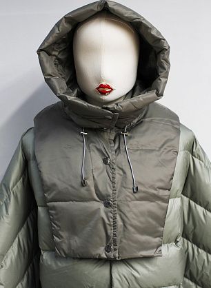 Деталь для верхней одежды капюшон серо-коричневый - в интернет-магазине тканей Тессутидея арт. F-6449