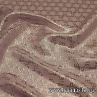 Шифон с люрексом (н) сиренево-серебряный - итальянские ткани Тессутидея арт. 10-3287