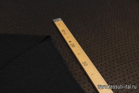 Плиссе (о) черное с вкраплениями в стиле Armani - итальянские ткани Тессутидея арт. 03-6238