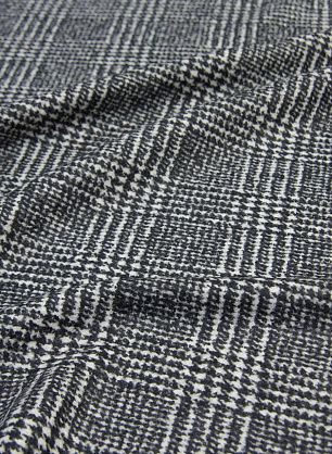 Пальтовая дабл (н) черно-белая гусиная лапка - в интернет-магазине тканей Тессутидея арт. 09-1819