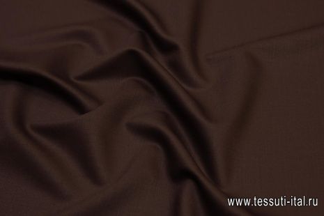 Плательная шерсть супер (о) Leitmotiv коричневая - итальянские ткани Тессутидея арт. 17-0057