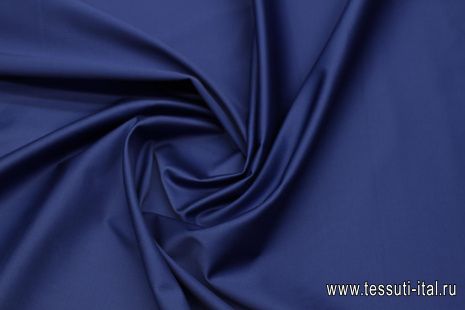 Хлопок стрейч (о) синий  - итальянские ткани Тессутидея арт. 01-7476