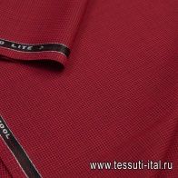Костюмная (н) красно-бордовая гусиная лапка - итальянские ткани Тессутидея арт. 05-3728