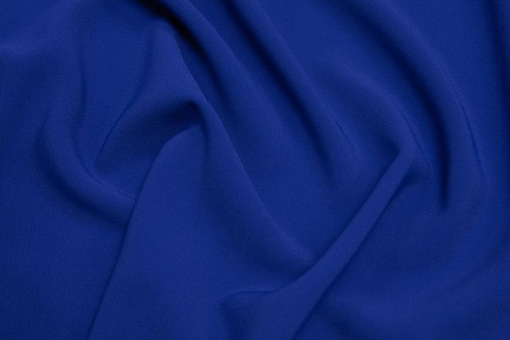 Плательная стрейч (о) синяя - итальянские ткани Тессутидея арт. 04-1401