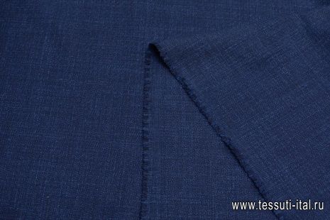 Костюмная (н) синяя меланжевая в стиле Loro Piana - итальянские ткани Тессутидея арт. 05-4164