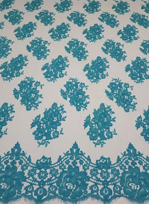 Кружевное полотно (о) бирюзовое Solstiss - в интернет-магазине тканей Тессутидея арт. 03-5422