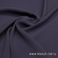 Плательная кади шелк с вискозой (о) темно-синяя - итальянские ткани Тессутидея арт. 10-3386