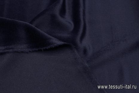 Пальтовая альпака сури (о) темно-синяя - итальянские ткани Тессутидея арт. 09-2072