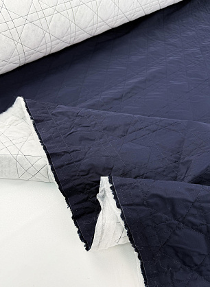 Плащевая стежка с водоотталкивающим покрытием (о) темно-синяя - в интернет-магазине тканей Тессутидея арт. 11-0544