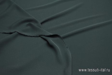 Крепдешин стрейч (о) темно-сине-зеленый - итальянские ткани Тессутидея арт. 10-3299