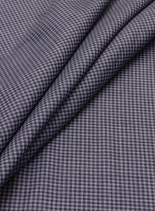 Костюмная дабл (н) мелкая серая клетка - в интернет-магазине тканей Тессутидея арт. 05-3005