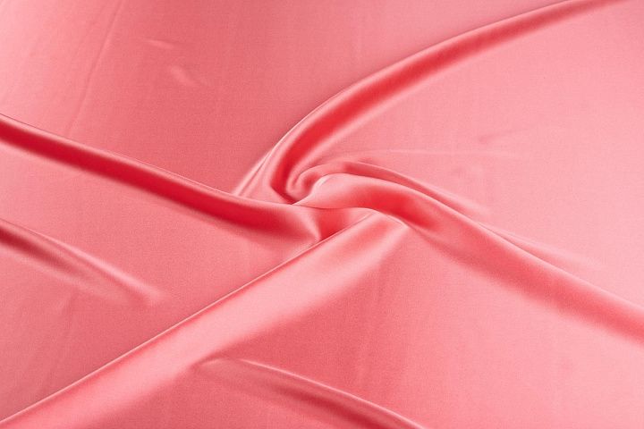Шелк атлас стрейч (о) розовый - итальянские ткани Тессутидея арт. 10-2685