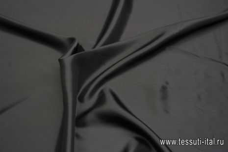 Подкладочная вискоза твил (о) темно-серая - итальянские ткани Тессутидея арт. 08-1407