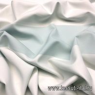 Плательная кади стрейч (н) светло-серо-голубая полоска на белом - итальянские ткани Тессутидея арт. 03-4937