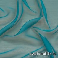 Шифон (о) темно-бирюзовый - итальянские ткани Тессутидея арт. 10-2876