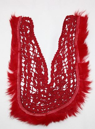 Аппликация ворот с мехом синяя, красная La Perla  - в интернет-магазине тканей Тессутидея арт. F-2432