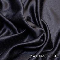 Шелк жаккард (о) черный  - итальянские ткани Тессутидея арт. 10-0689