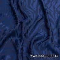 Плательная (о) синий рисунок на синем - итальянские ткани Тессутидея арт. 03-6738