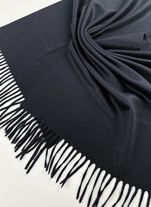 Кашемир купон-палантин 190*45см (о) темно-синий - итальянские ткани Тессутидея.