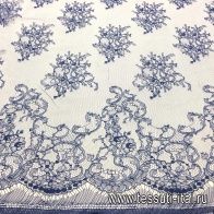 Кружево (о) синее - итальянские ткани Тессутидея арт. 03-5155