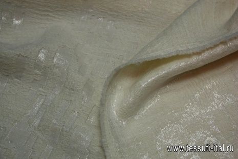 Жаккард с люрексом (о) молочный - итальянские ткани Тессутидея арт. 03-3504
