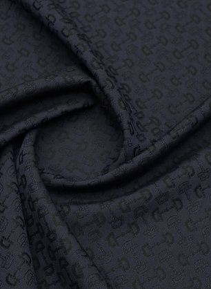 Жаккард (н) логотип на темно-синем - в интернет-магазине тканей Тессутидея арт. 01-7749