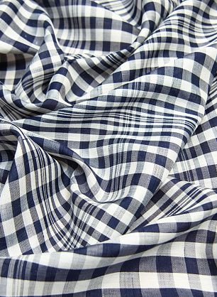 Плательная (н) сине-белая клетка - в интернет-магазине тканей Тессутидея арт. 04-1284