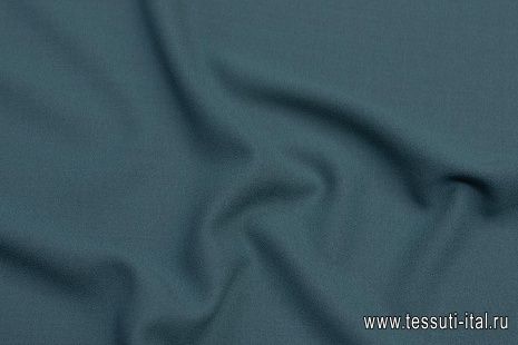 Костюмная креп (о) бирюзово-серая в стиле Scervino - итальянские ткани Тессутидея арт. 05-4139