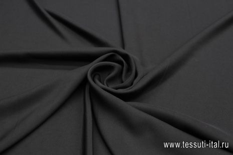 Шелк кади (о) черный - итальянские ткани Тессутидея арт. 10-3524