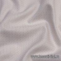 Сорочечная твил (н) елочка на бело-бежевой клетке - итальянские ткани Тессутидея арт. 01-6082