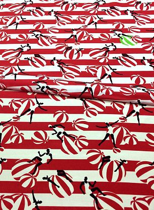 Крепдешин (н) девушка на шаре - в интернет-магазине тканей Тессутидея арт. 02-7643