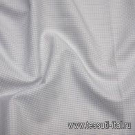 Сорочечная крэш (н) светло-серо-белая клетка - итальянские ткани Тессутидея арт. 01-5982