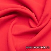 Плательная стрейч двухслойная (о) алая - итальянские ткани Тессутидея арт. 17-0918
