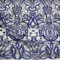 Кружевное полотно (о) темно-синее - итальянские ткани Тессутидея арт. 03-6995