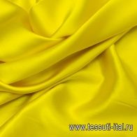 Шелк атлас (о) желтый - итальянские ткани Тессутидея арт. 02-8214