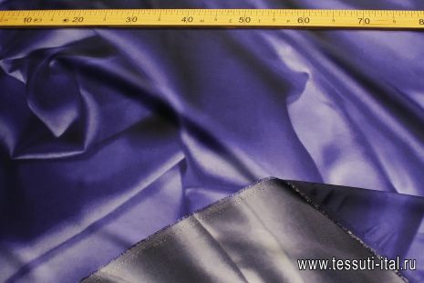 Шелк атлас (н) бело-сине-фиолетовое деграде - итальянские ткани Тессутидея арт. 10-3594