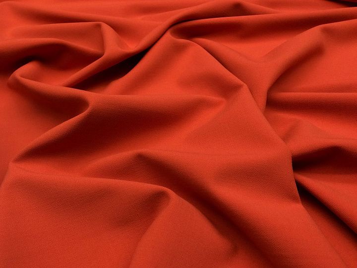Плательная стрейч (о) терракотовая - итальянские ткани Тессутидея арт. 17-0855