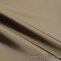 Плательный атлас стрейч (о) светло-коричневый - итальянские ткани Тессутидея арт. 03-7403