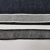 Тесьма сетка (о) белая, черная ш-2,5см - итальянские ткани Тессутидея арт. 01-4580