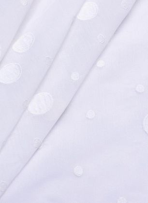 Плательная вышивка (о) белый горох на белом - в интернет-магазине тканей Тессутидея арт. 03-5982