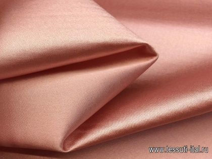 Шелк атлас стрейч проклеенный (о) розовый - итальянские ткани Тессутидея арт. 02-7922