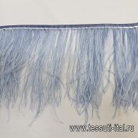 Тесьма из перьев (н) голубая 17см Blumarine - итальянские ткани Тессутидея арт. F-4836
