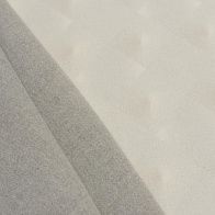 Пальтовая двухслойная (о) стилизованные ромбы на молочном/светло-серо-бежевая - итальянские ткани Тессутидея арт. 09-1931